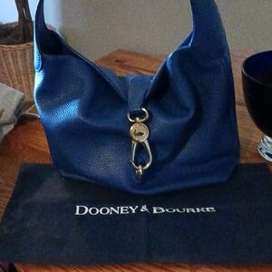 Dooney & Bourke Blue Leather Hobo Bag